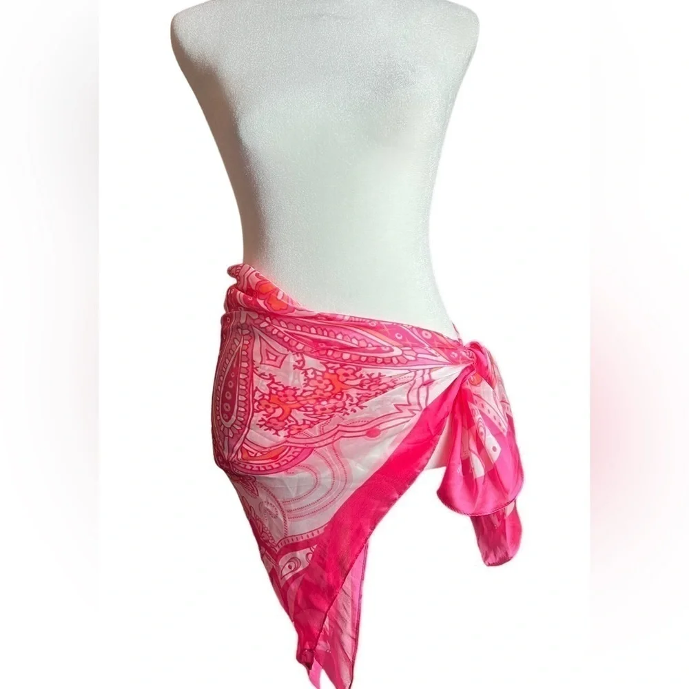 ELLEN TRACY PINK SCARF One size